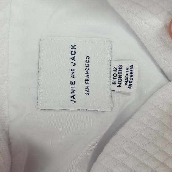 JANIE AND JACK BABY QUILTED JACKET IN WHITE SIZE 6 TO 12 MONTHS - Picture 3 of 8